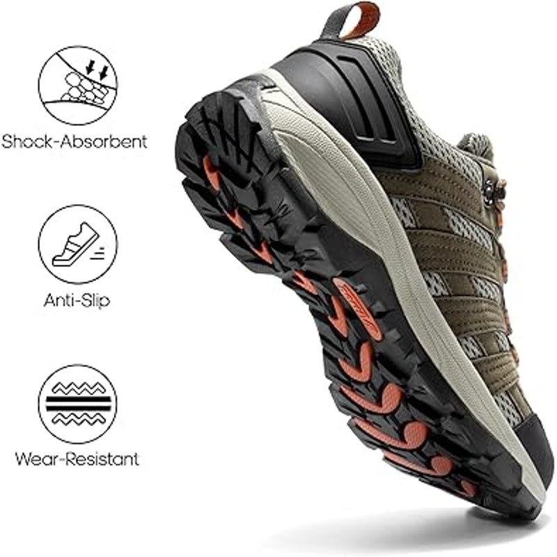 Nortiv8 Women Size 9 Green Mesh Lightweight Lace Up Hiking Walking Sneaker Shoes