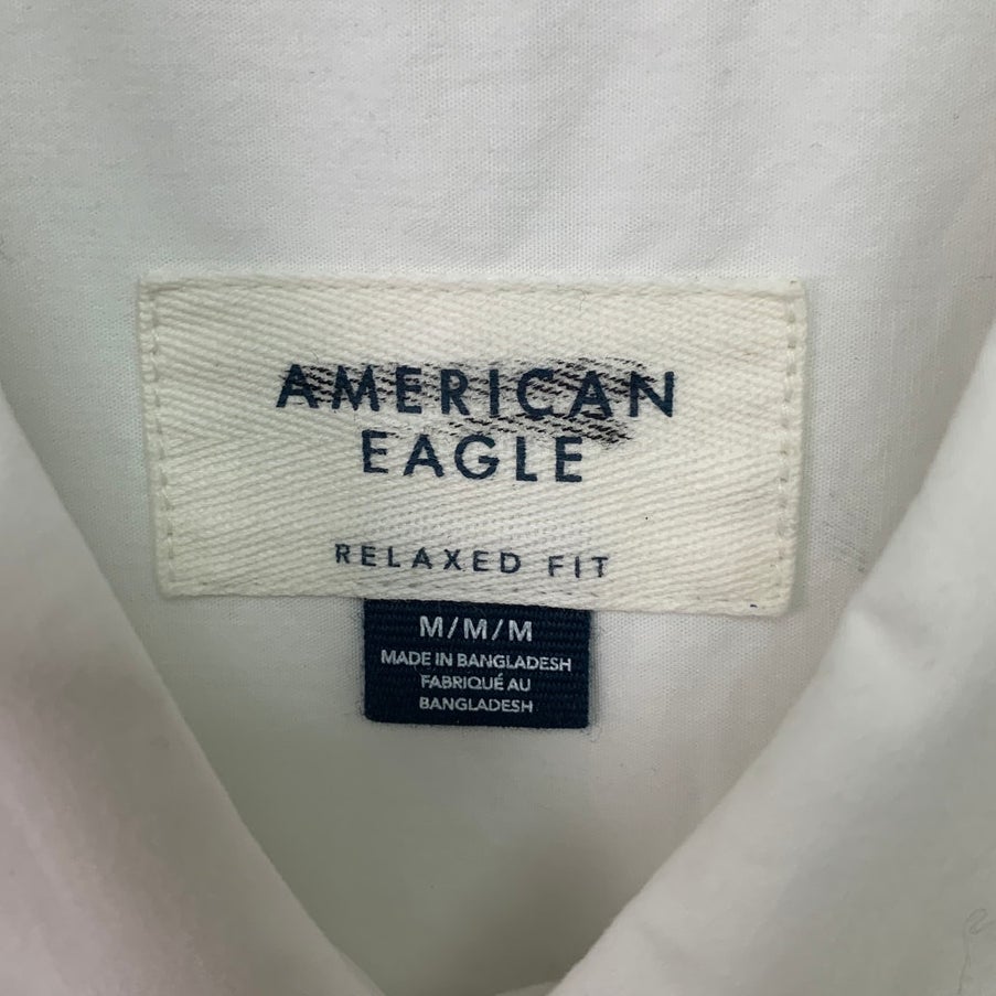 2 New American Eagle Mens Medium Long Sleeve Collared Button Up Shirts