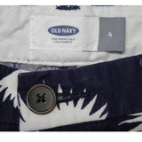 2 ELLE Old Navy Womens Size 4 Blue Floral Short Cotton Blend Shorts w Pockets