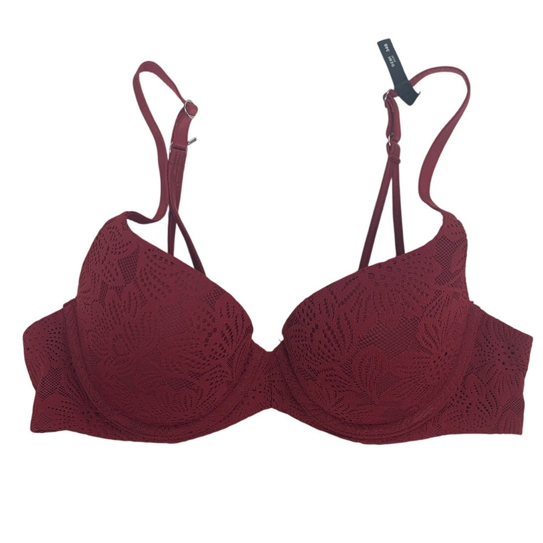 New Aerie Womens Size 34B Floral Lace Padded Underwire Adjustable Strap Demi Bra
