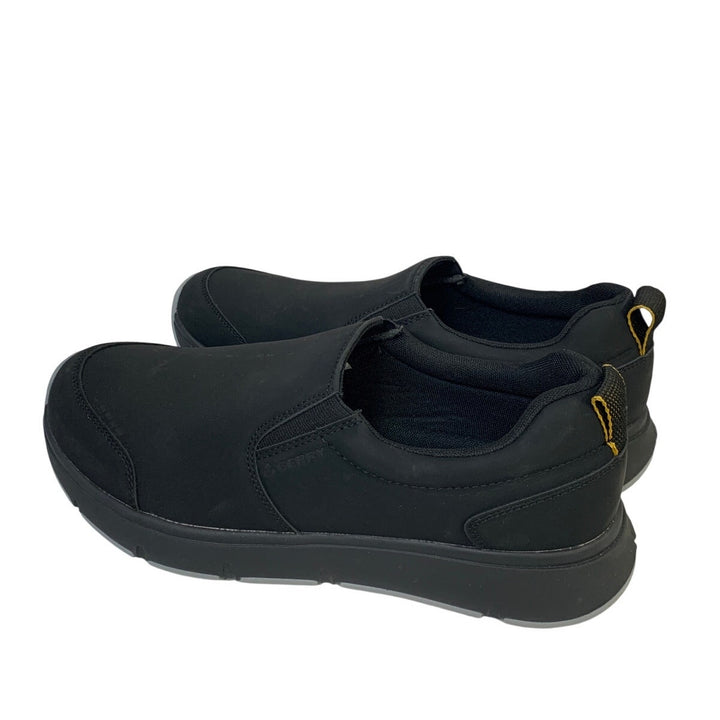 Gerry Mens Size 12 Black Faux Leather Slide On Moc II Comfort Sneakers Shoes