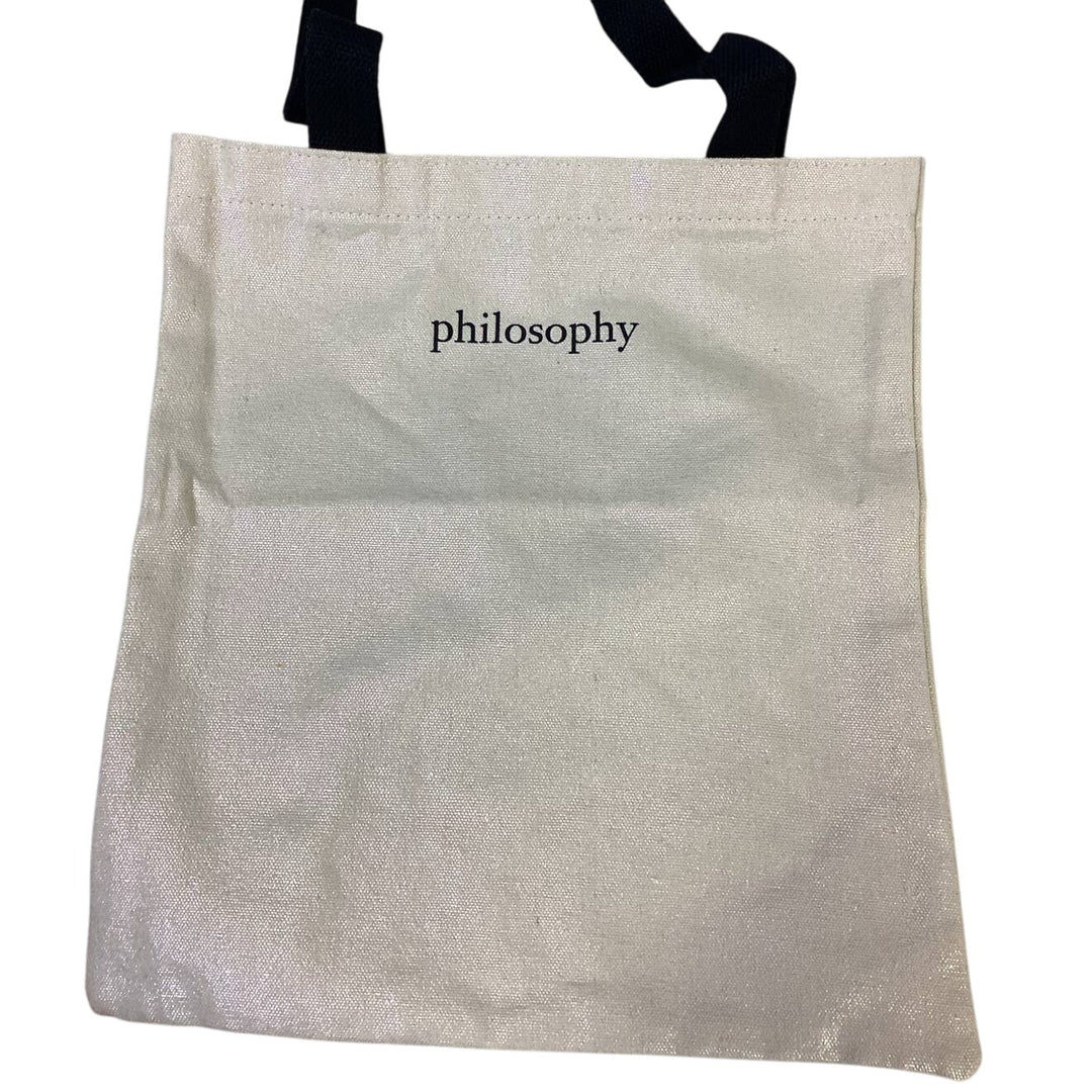 New In Package Philosophy 13" by 12" Basic Canvas Tote Book Bag w Handles