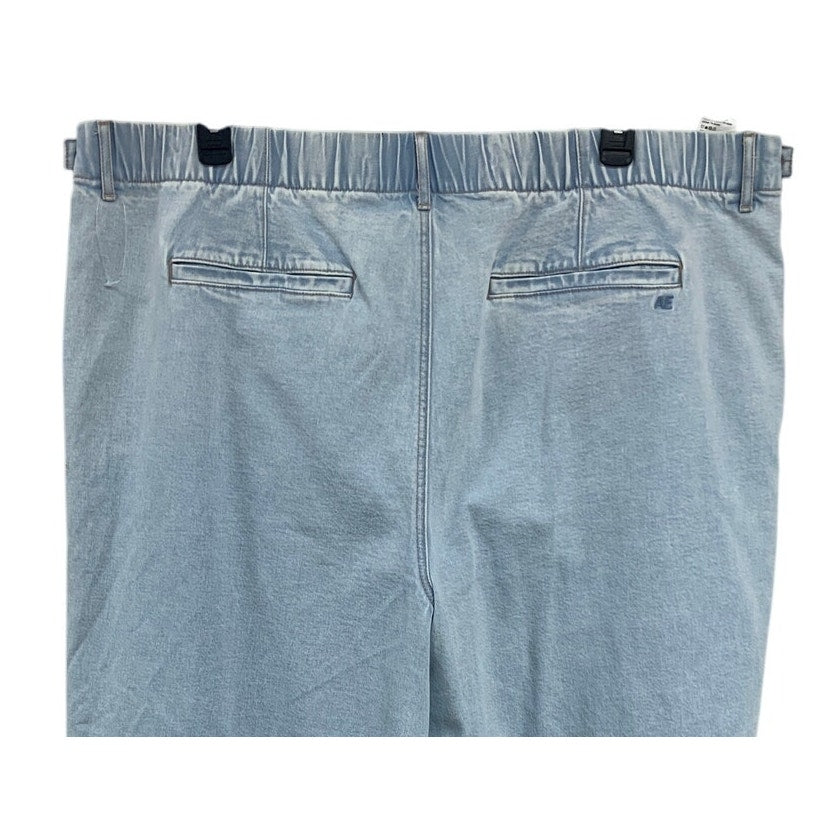 New American Eagle Womens Plus Size 22 Blue Cotton Blend Wide Leg Trouser Pants