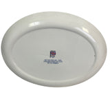 Vintage Weatherby Royal Falcon Plum Flower Butterfly Oval Ceramic Serving Plate