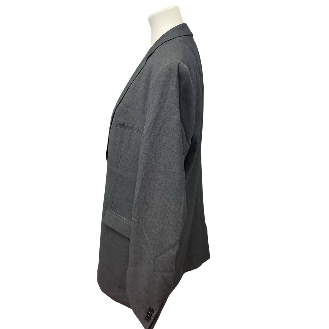New Mens Merona Large Tall LT Long Sleeve 2 Button Gray Suit Coat Jacket Blazer