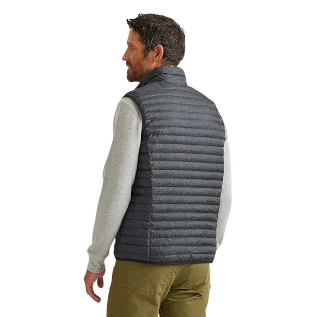 New Eddie Bauer Mens Medium Storm Gray Microlight 650FP Down Zip Up Puffer Vest