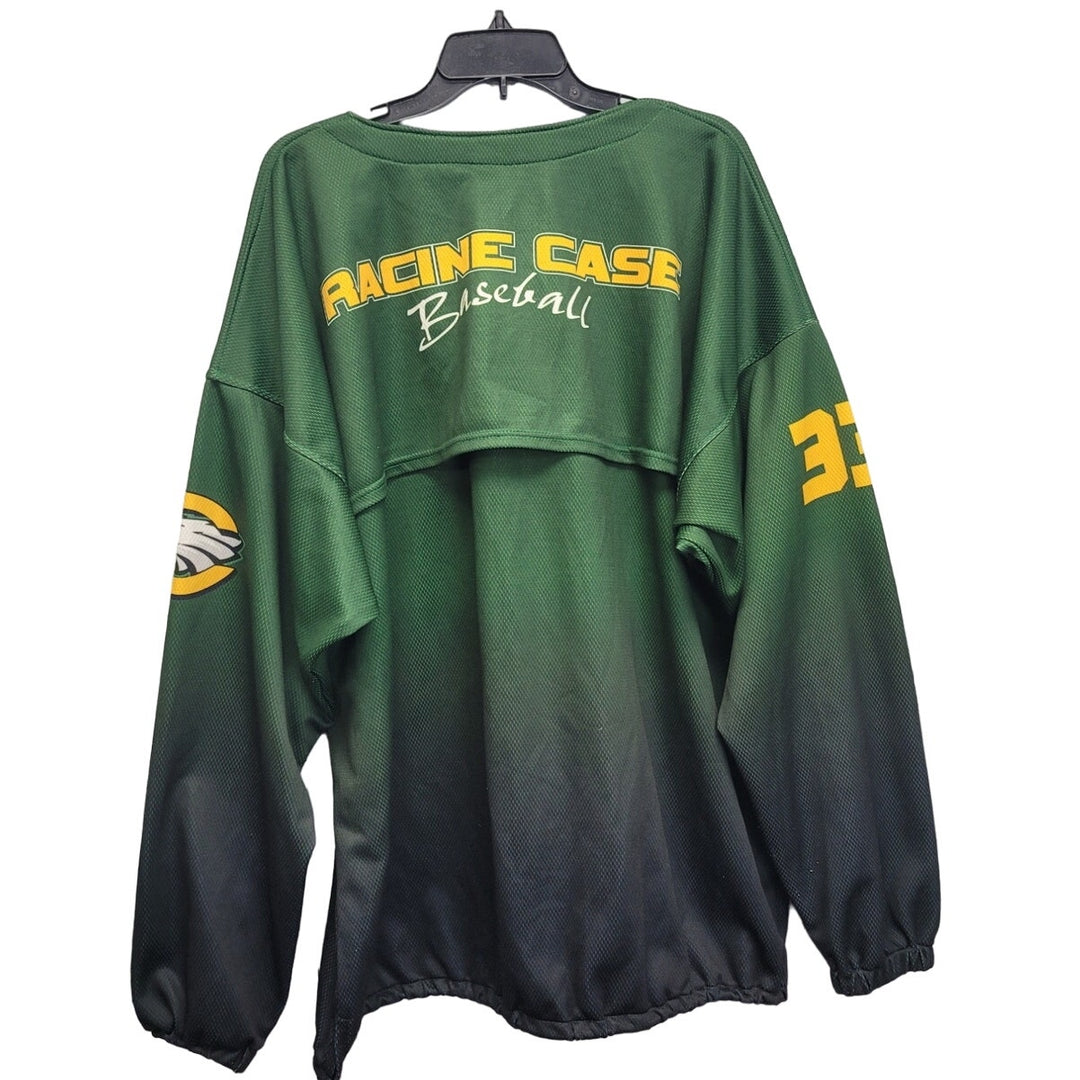 Dye Sport Mens XXL 100% Polyester Racine Case Baseball Quarter Zip Jersey