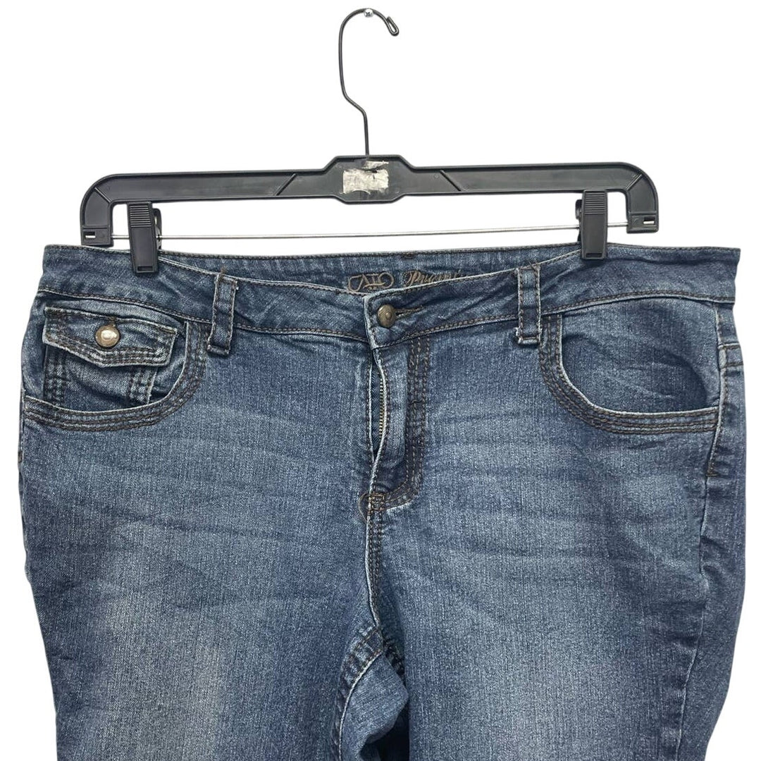 Cato Premium Womens Size 12 Stretch Cotton Straight Leg Denim Blue Jeans