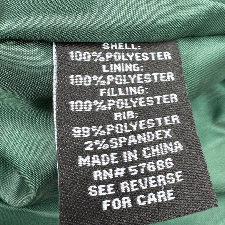 NWT New Look Womens Large Emerald Green Long Sleeve Full Zip Bomber Jacket