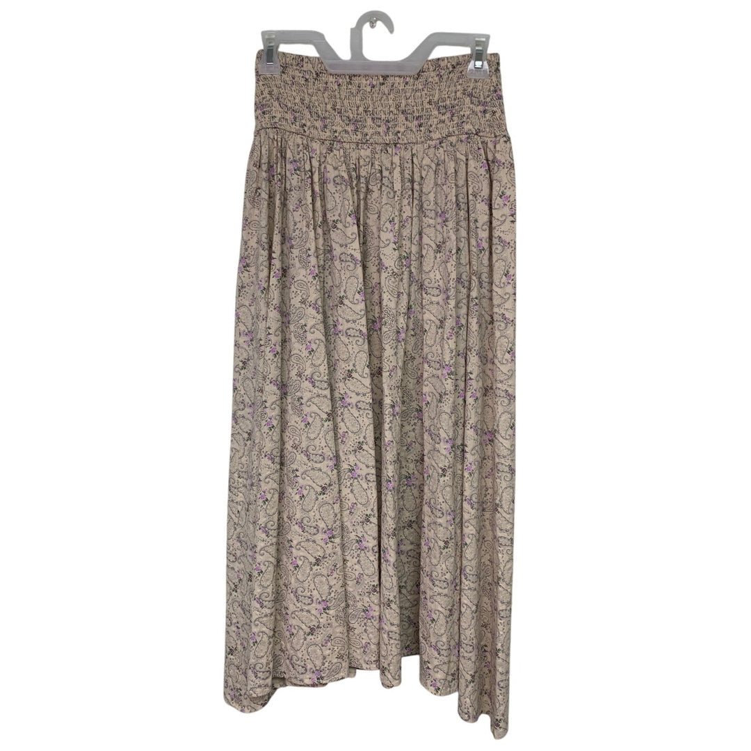 New Aerie Womens Small Floral Paisley Drawstring Waist Long Flowy Skirt