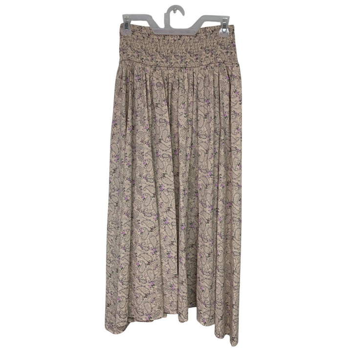New Aerie Womens Small Floral Paisley Drawstring Waist Long Flowy Skirt