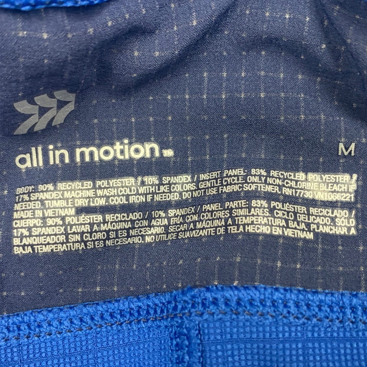 New All In Motion Mens Medium Quick Dry Moisture Wicking Secure Pocket Shorts