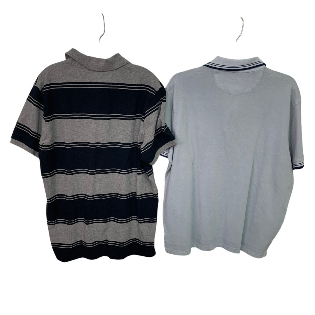 2 New American Eagle Mens Medium Standard Fit Collared Short Sleeve Polo Shirts