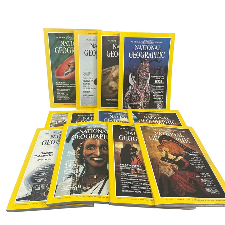 Vintage 1983 National Geographic Magazine FULL Year 12 Issues W Maps Supplements