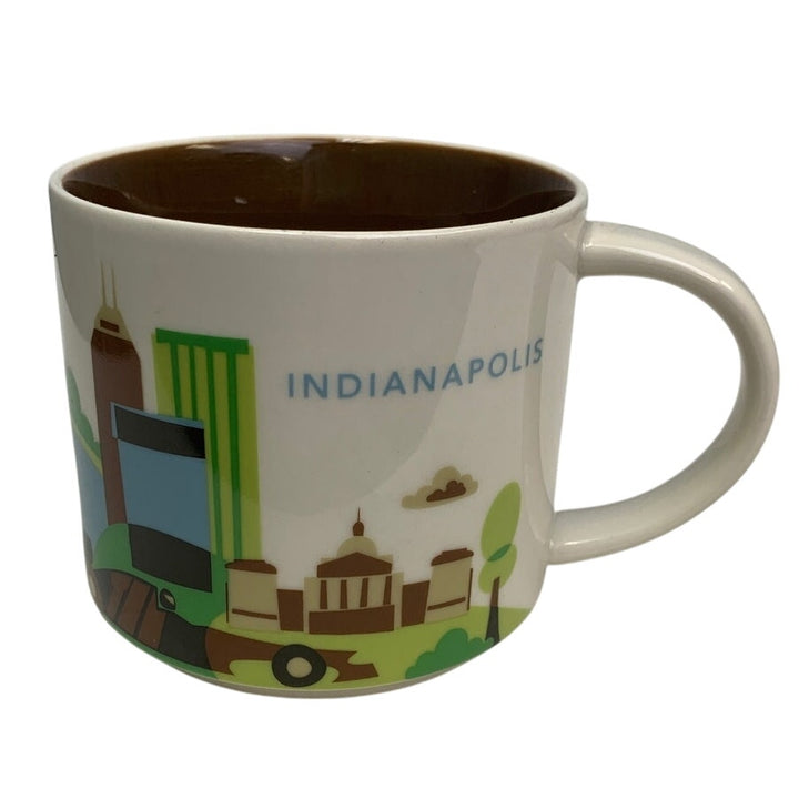 2016 New Starbucks You Are Here Collection Indianapolis 14oz Ceramic Coffee Mug