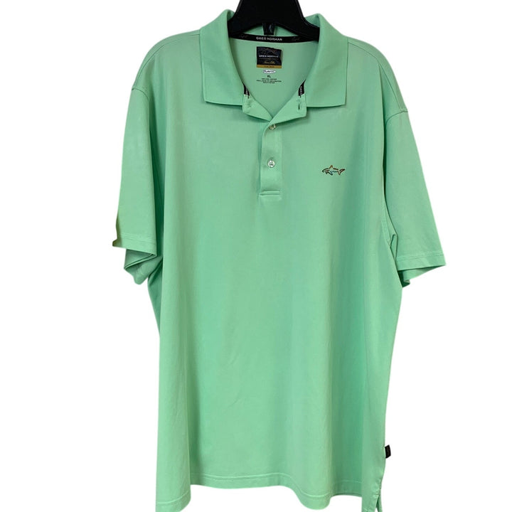 Lot of 2 Greg Norman Tasso Elba Mens XL Yellow Green Short Sleeve Polo Shirts