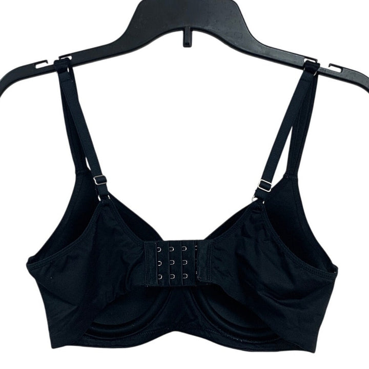 Jockey Womens Size 34B Black Thin Adjustable Strap Padded Underwire Bra
