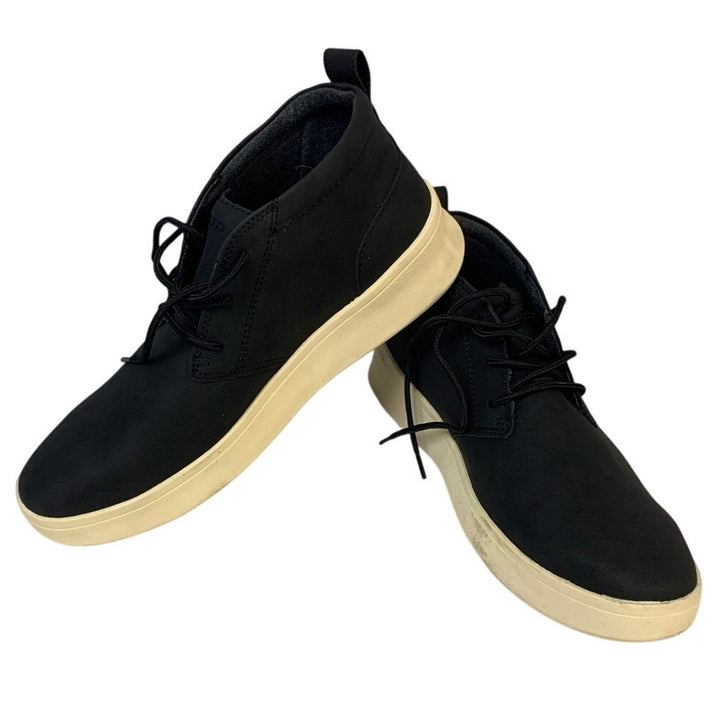 IZOD Mens Size 10 Black Ankle Boot Palmer Lace Up Round Toe Memory Foam Shoes