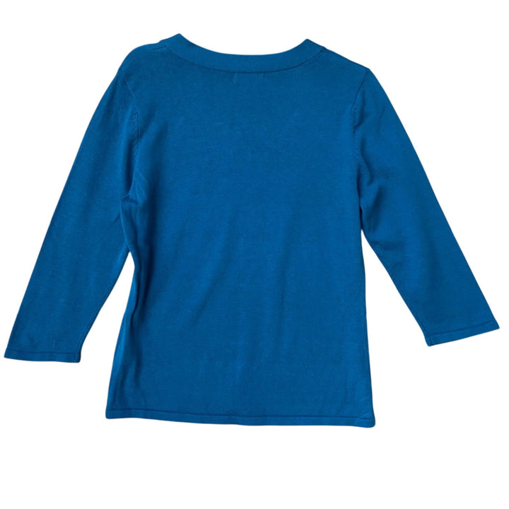 NWT New Moonlight Bay Womens Medium Cotton Blend Long Sleeve V-Neck Blouse