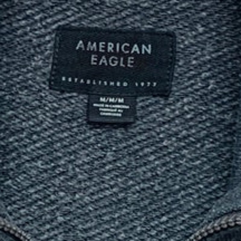New American Eagle Womens Medium Long Sleeve Quarter Zip Pullover Sweatshirt