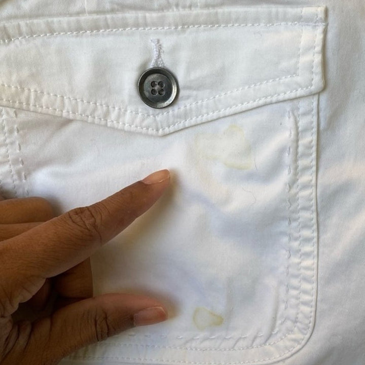 NWT New Croft &amp; Barrow Womens Size 16 White Cotton Blend Natural Fit Capri Pants