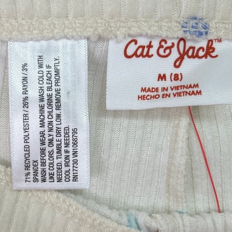3 NWT New Cat &amp; Jack Girls Medium (8) Polyester Blend Ribbed Polka Dot Leggings