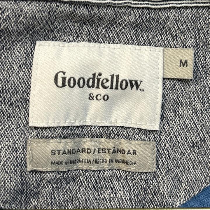 Good Fellow &amp; Co Mens Medium Blue PolyCotton Short Sleeve Collared Polo Shirt