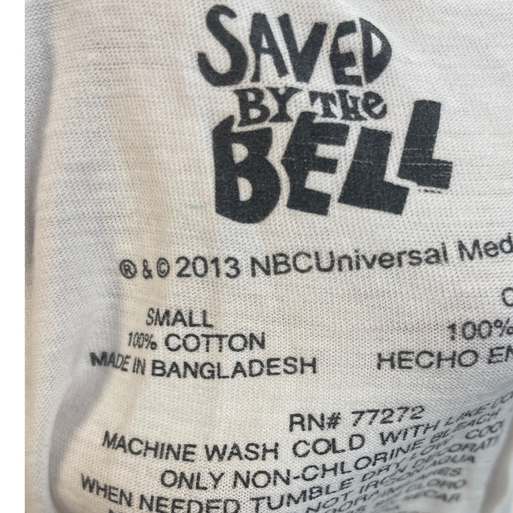 2013 Saved By The Bell Womens Small Kelly 100% Cotton Short Sleeve Tee Shirt