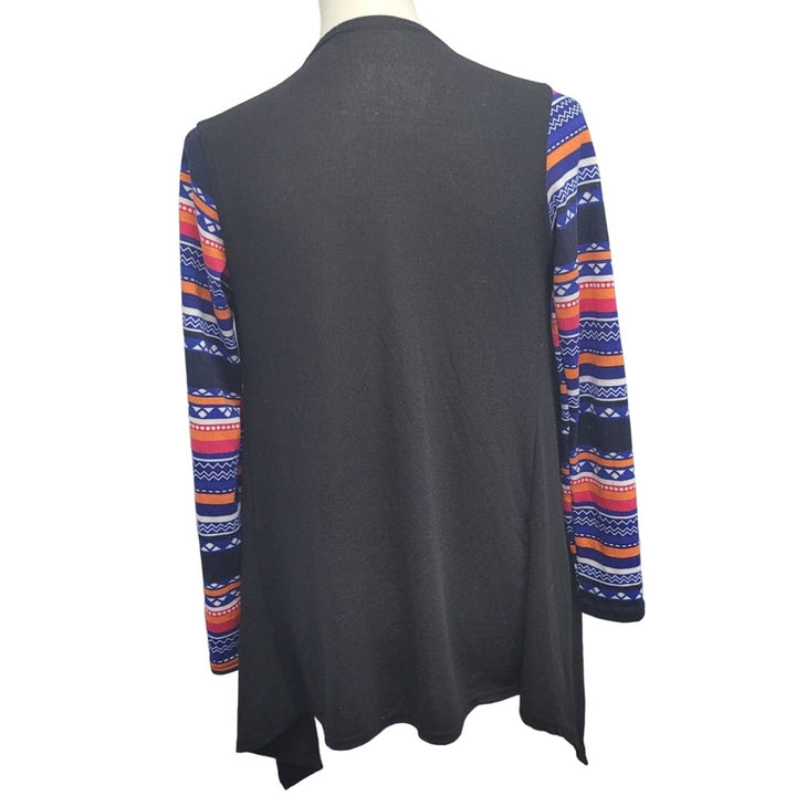 Gee Gee Womens Small Patterned Long Sleeve Open Cardigan Lightweight Sweater