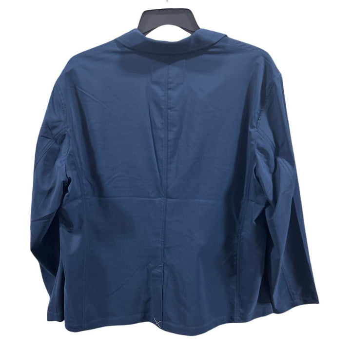 New Eddie Bauer Mens Navy Blue Long Sleeve Getaway Washable Travel Blazer Jacket