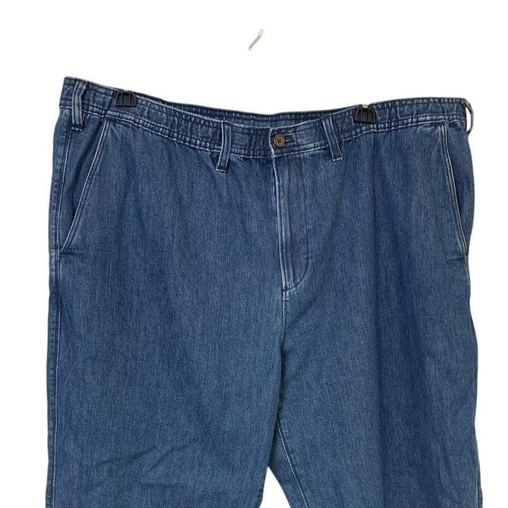 New Eddie Bauer Womens 3XL Elastic Waist Drawstring Pull On Jeans w Pockets