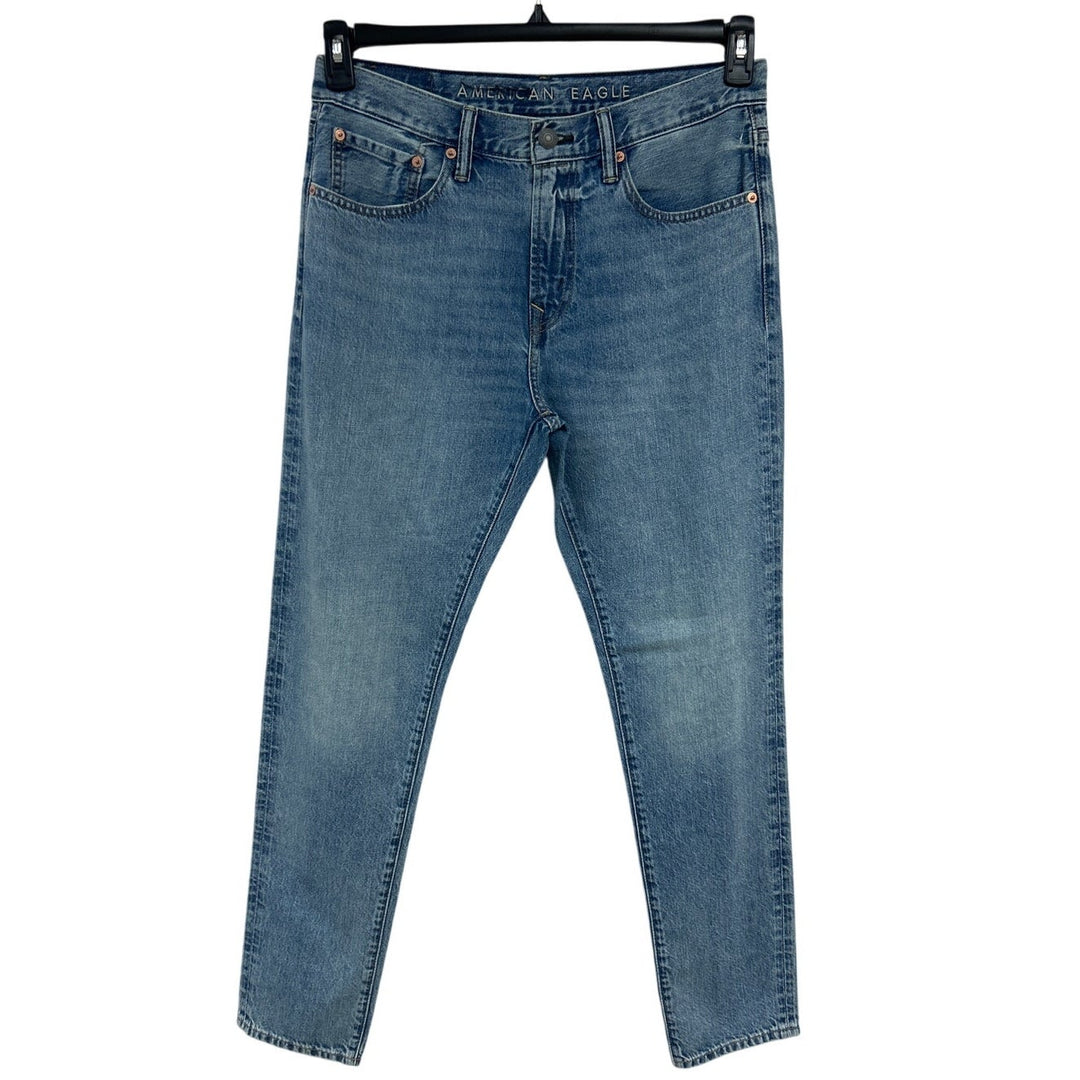 New American Eagle Mens Size 32 X 32 Cotton Blend Athletic Fit Denim Blue Jeans