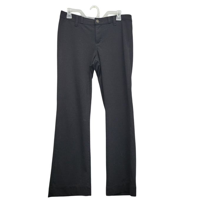 Rock 47 Womens 28X34 Black PolyRayon Spandex Wide Leg Flat Front Hemmed Pants