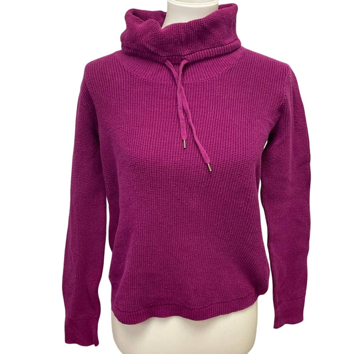 Lauren Ralph Lauren Womens Small Mock Turtleneck Waffled Long Sleeve Sweater