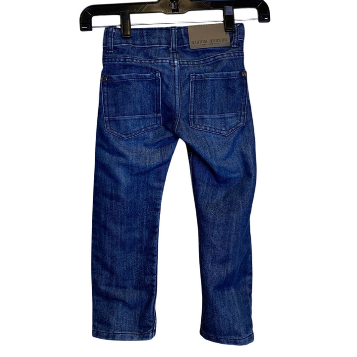 Nautica Jeans Co Child Size 4 Adjustable Waist Skinny Stretch Cotton Denim Jeans