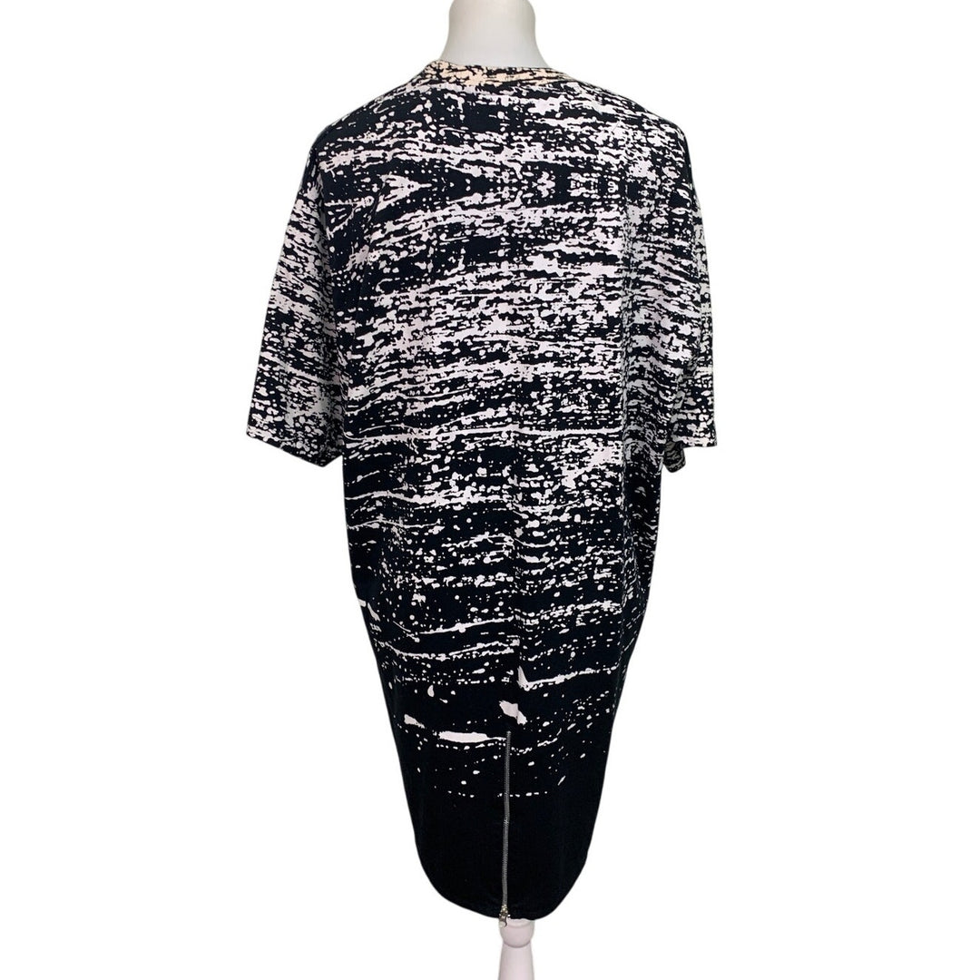 Brooklyn Xpress Mens XXL Paint Splatter Short Sleeve Crew Neck ZipperTee Shirt
