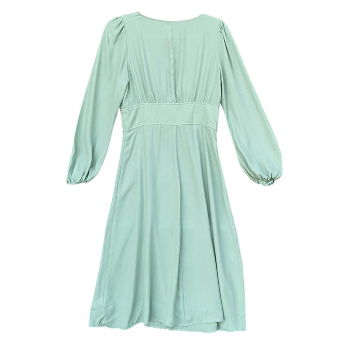 NWT New Cupshe Womens Small V Neck Long Sleeve Side Zip Dress Swimsuit Coverup