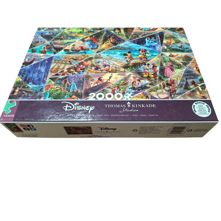 Ceaco Thomas Kinkade Studios Disney Themed 2000 Piece Jigsaw Puzzle w Poster