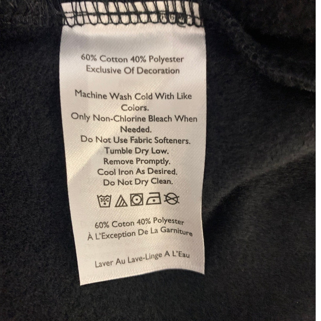 New Eddie Bauer Mens XL Black Camp Fleece Full Zip PolyCotton Super Soft Hoodie