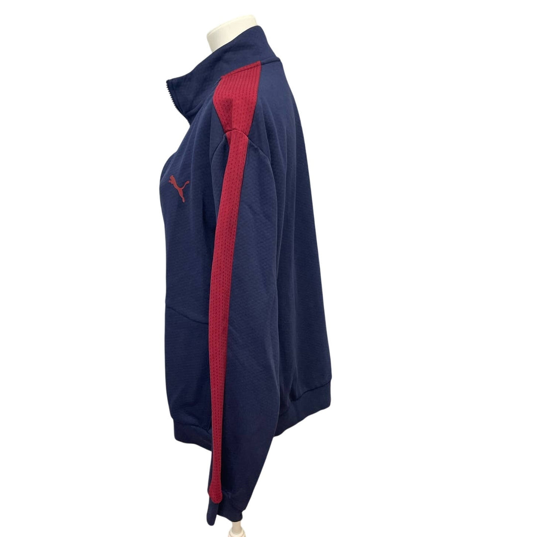 Puma Mens XL Long Sleeve Full Zip Side Stripe Polyester Athletic Track Jacket