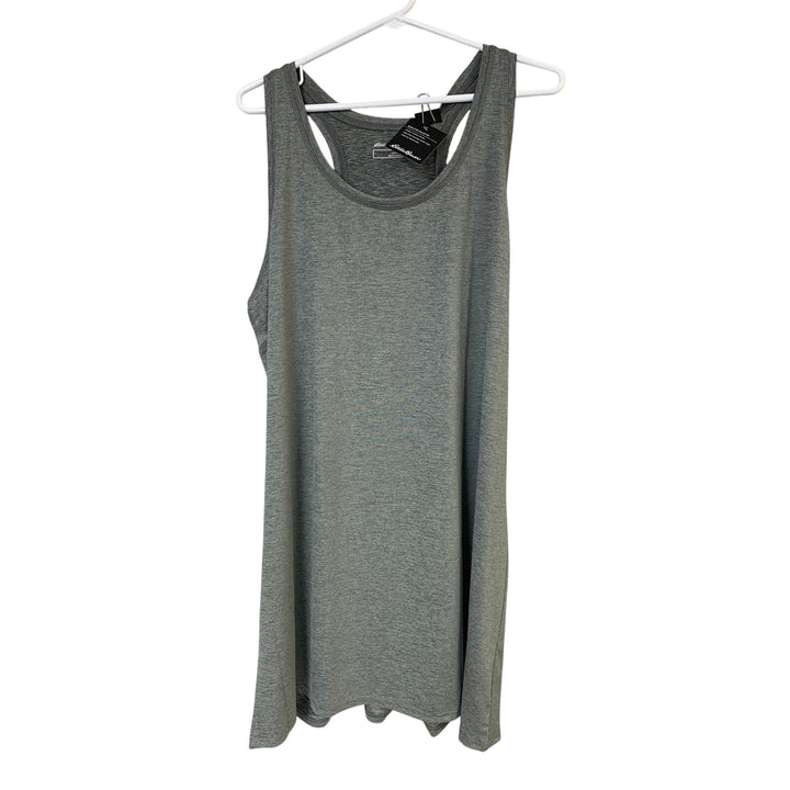 New Eddie Bauer Womens Resolution Gray Recycled Polyester Athletic Tank Dress