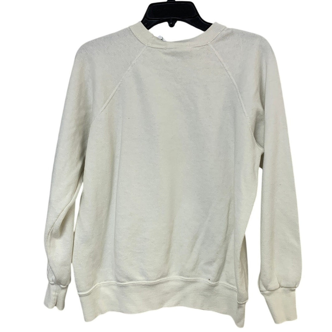 Upcycled Hand Printed Mens Large Texas Rebel Alliance Bird Anti-Ice Sweatshirt