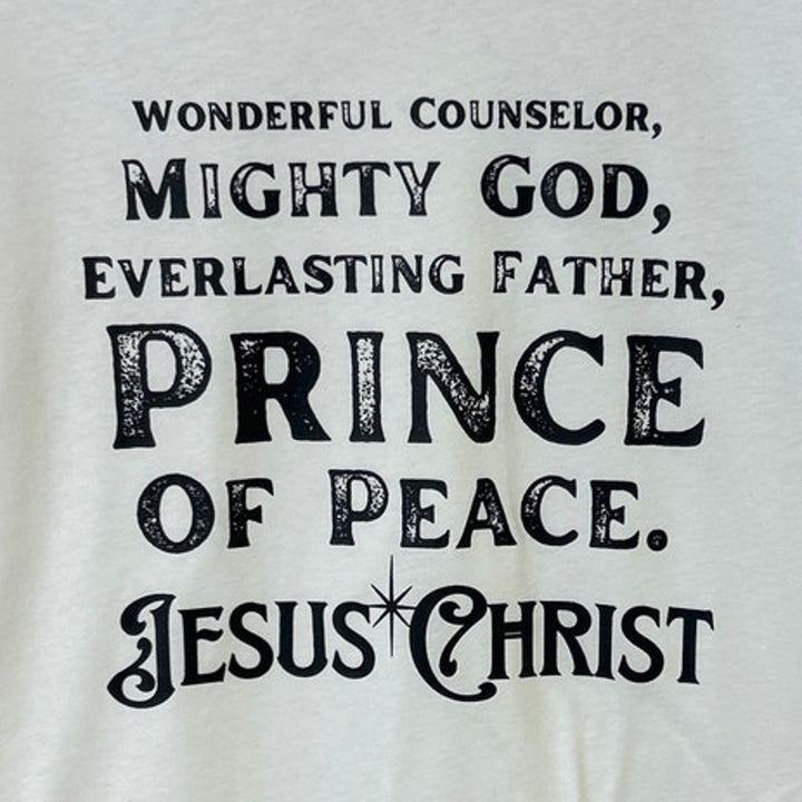 New Hand Printed Mens 4XL Wonderful Counselor Mighty God Jesus Christ Tee Shirt