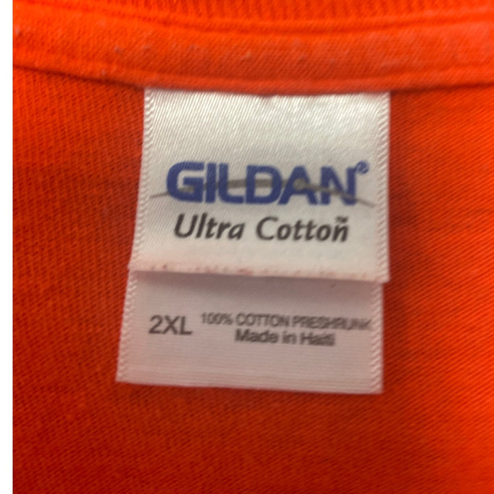 Gildan Mens 2XL Cotton 2012 Illinois Football Short Sleeve Crew Neck Tee Shirt