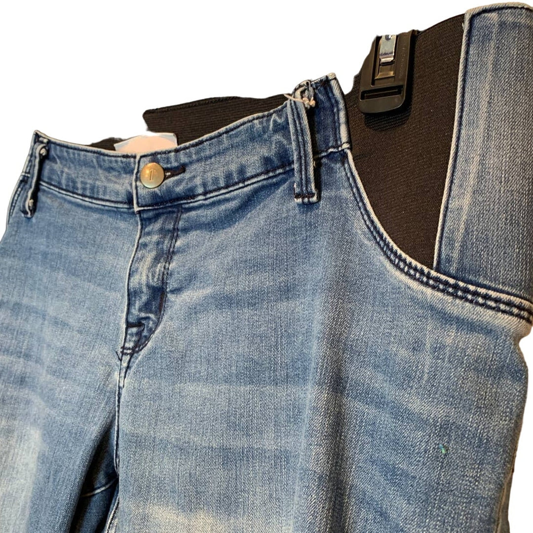 Isabel Maternity by Ingrid &amp; Isabel Plus Size 16 maternity cutoff denim jeggings