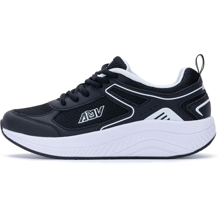 AOV Womens Size 10.5 Black Lace Up Arch Support Plantar Fasciitis Walking Shoes
