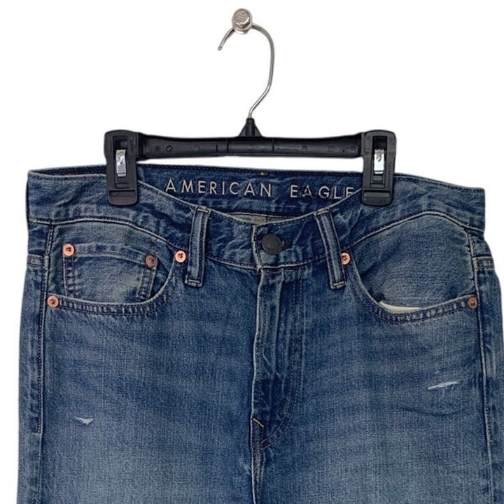 New American Eagle Mens 29X30 Cotton Blend Athletic Loose Denim Blue Jeans