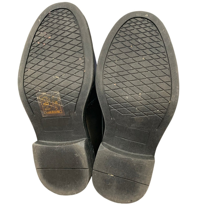 Bruno Marc Toddler Boys Size 9 Black Faux Leather Slip On Loafer Formal Shoes