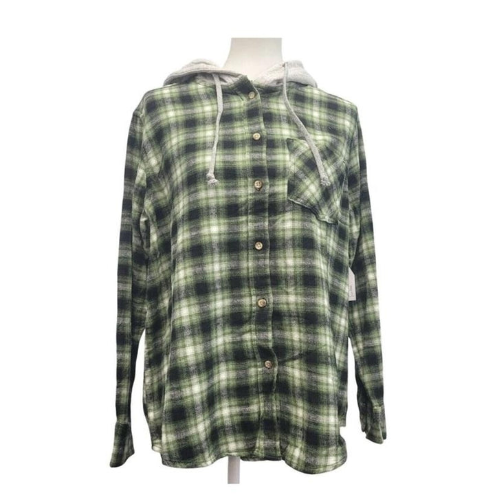 New Champion Unisex Small Gray Pullover Sweatshirt w Bonus Plaid Flannel Hoodie