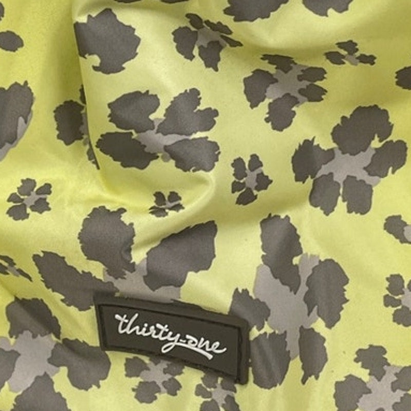 Thirty One Gifts 31 Thermal Drawstring Top Yellow Leopard Floral Lunch Tote Bag